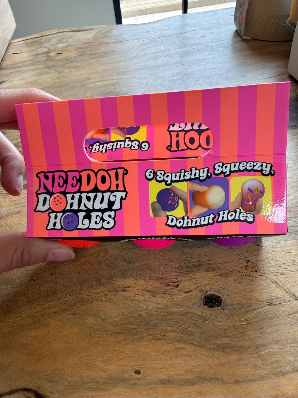 Donut Holes Kids Toy - Pink & Orange Squishy Set